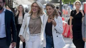 Yolanda Díaz junto a María Eugenia Rodríguez Palop en una imagen de archivo.