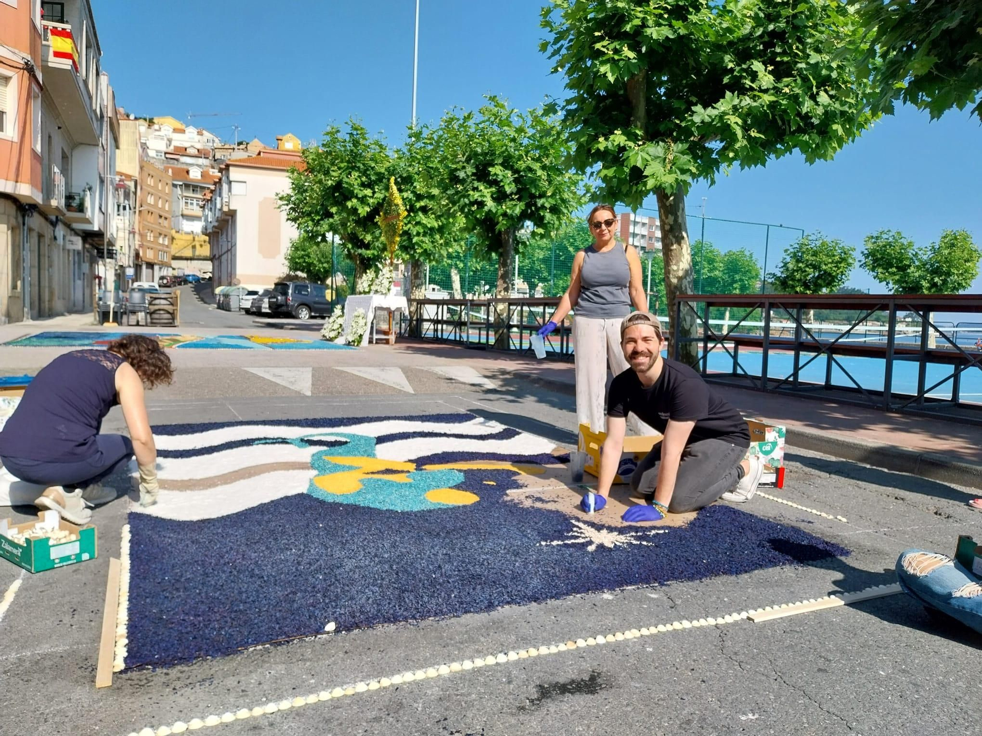 La fiesta de las alfombras florales del Corpus en Bueu (II)