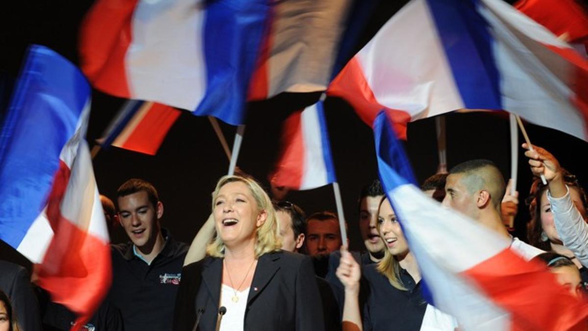 Marine Le Pen, en un acto del Frente Nacional en Béziers, en mayo del 2014.