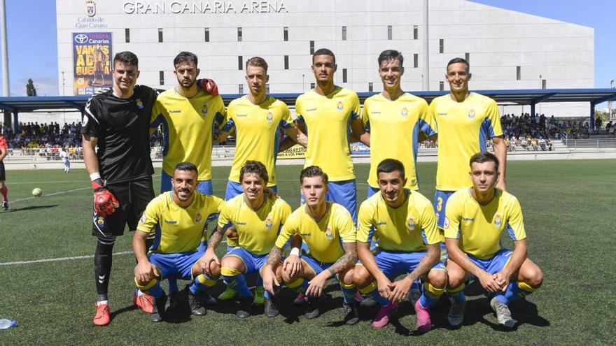 Once de Las Palmas Atlético de un partido en el Anexo