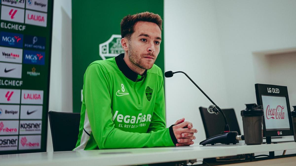 Marc Aguado, durante la rueda de prensa de este martes.