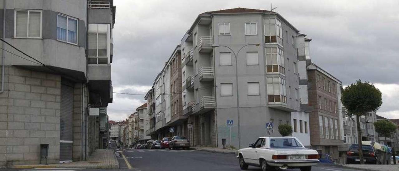 Calle Quintián una de las de mayor siniestralidad según los vecinos. // Jesús Regal