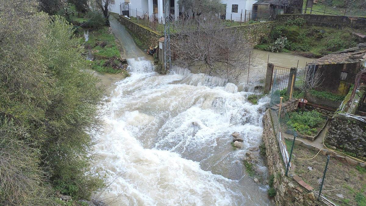 Las aguas bajan con fuerza por Alpandeire.