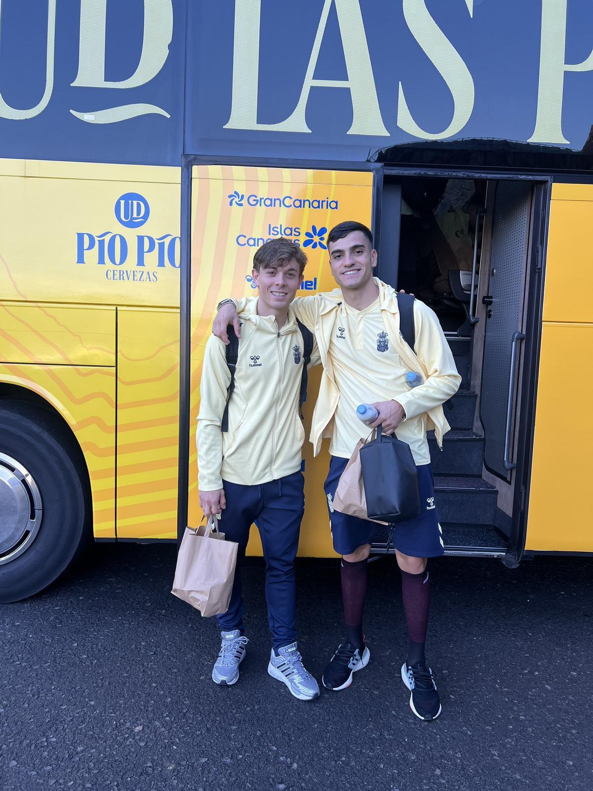 Amatucci y Ale García, esta mañana antes de viajar a Zaragoza.