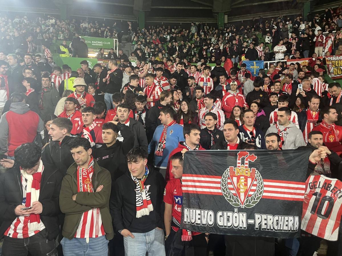 El partido entre el Racing de Santander y el Sporting, en imágenes