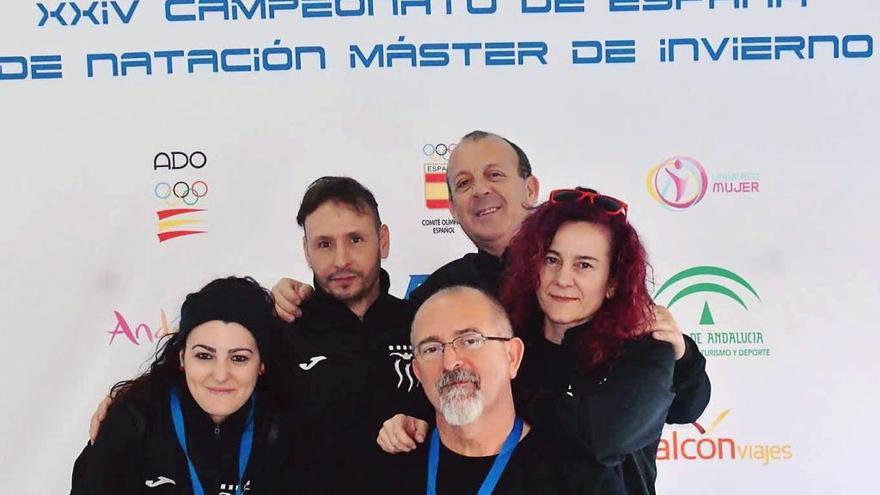El nacional de Málaga contempló una buena actuación de los integrantes del Club Natación Elda Máster
