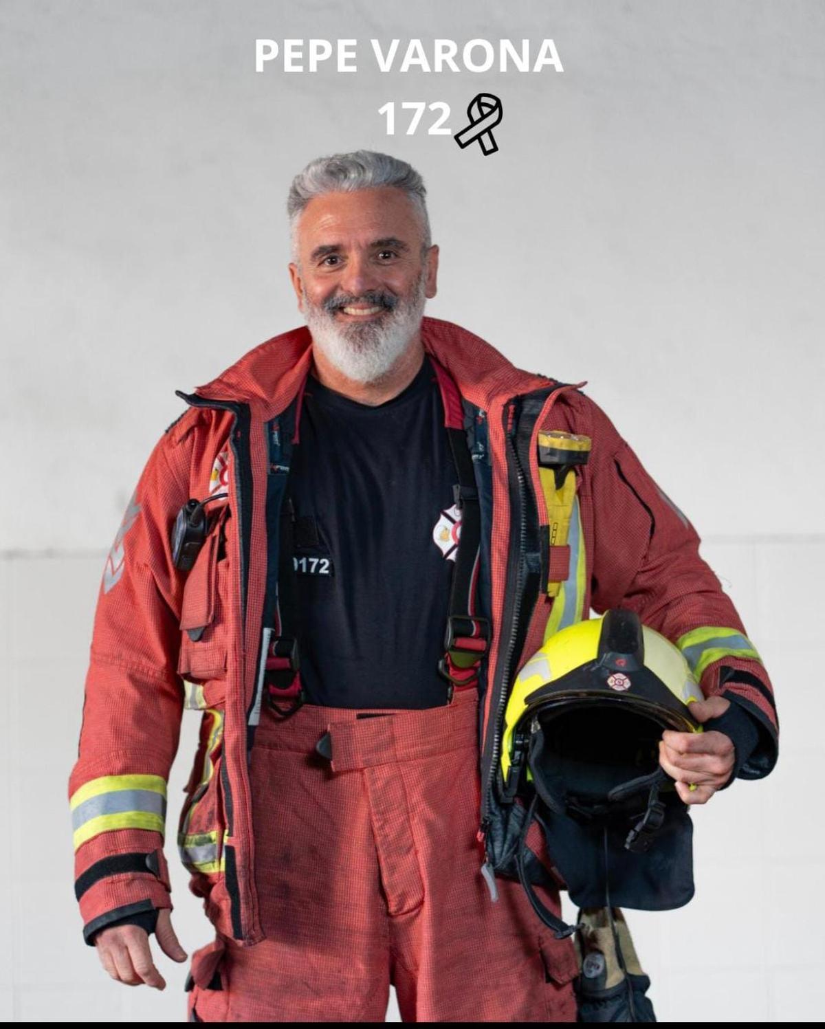 El bombero fallecido.