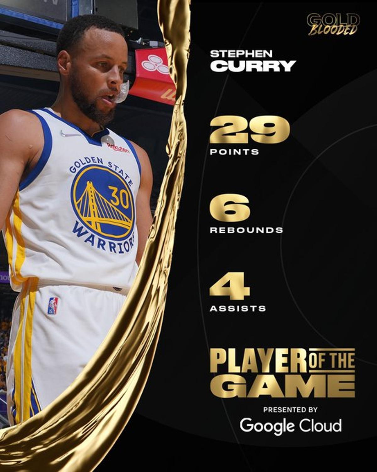 Curry, el mejor hombre de los Warriors durante el encuentro