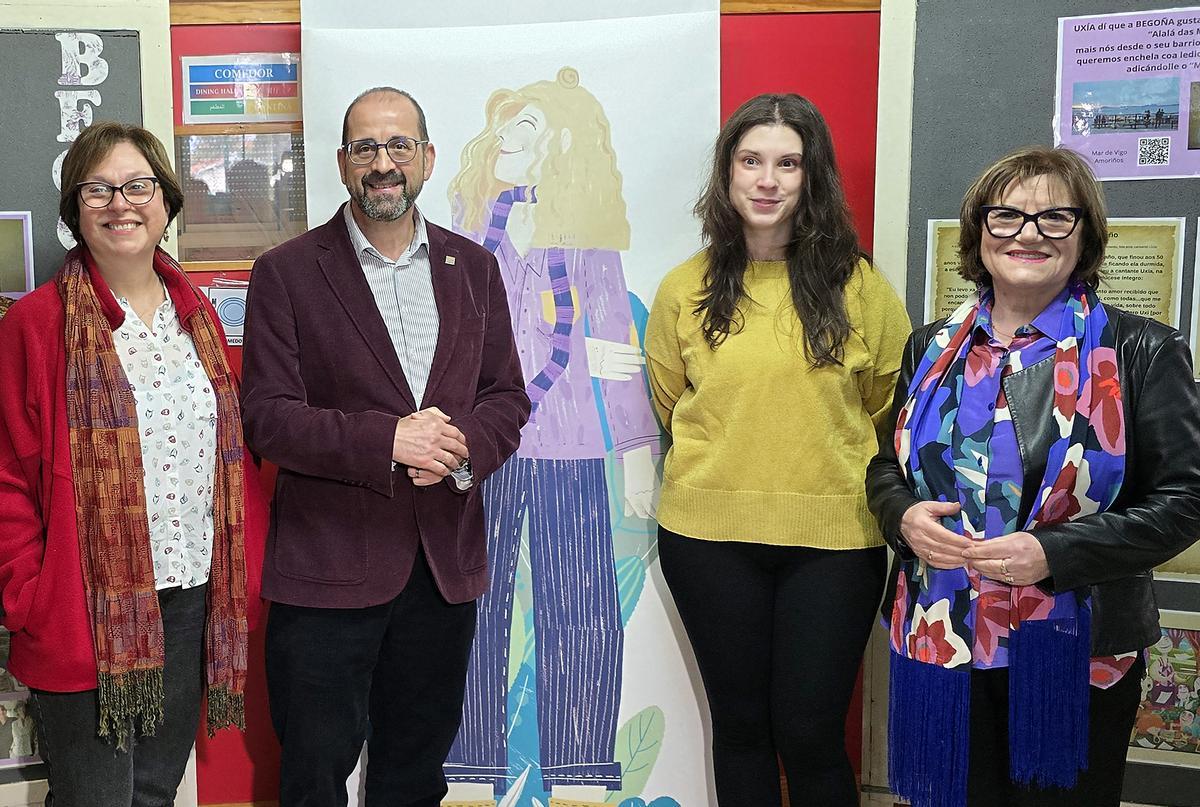 A homenaxe do cole O Pombal de Vigo a Begoña Caamaño na Primavera das Letras