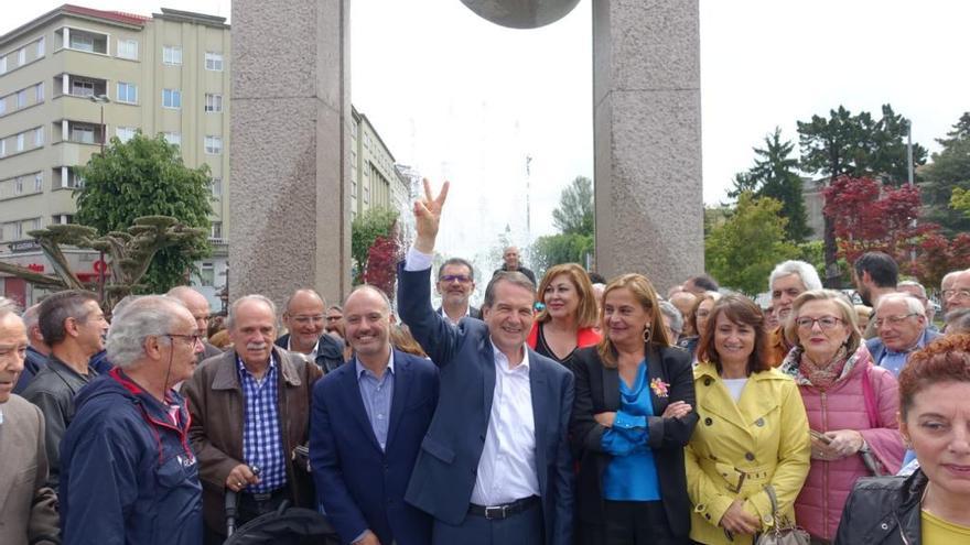 El alcalde, hoy en Plaza América.