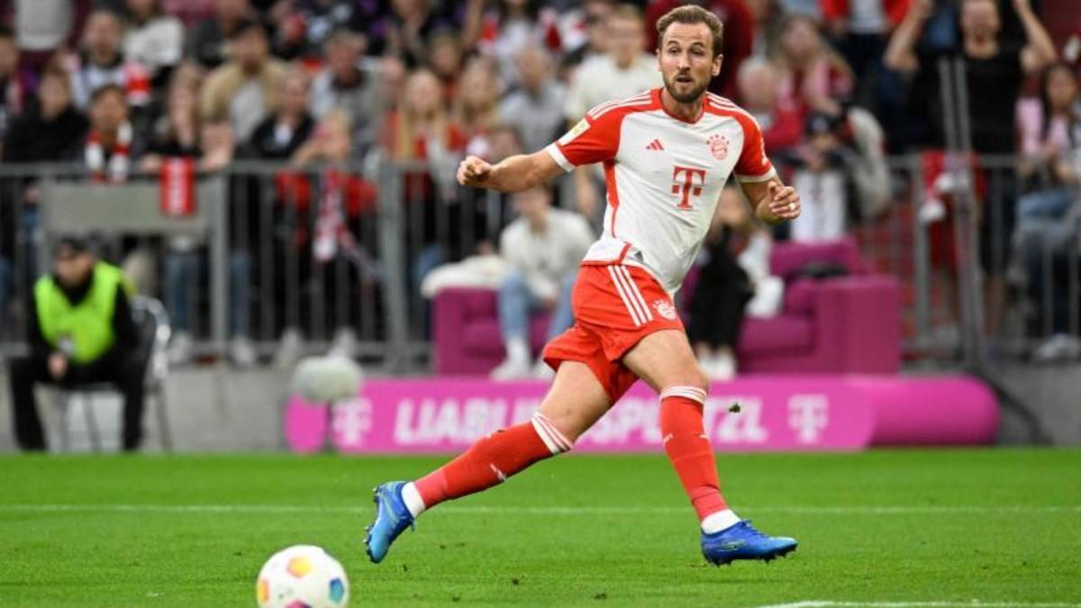 Harry Kane en el partido del Bayern de Múnich contra el Friburgo