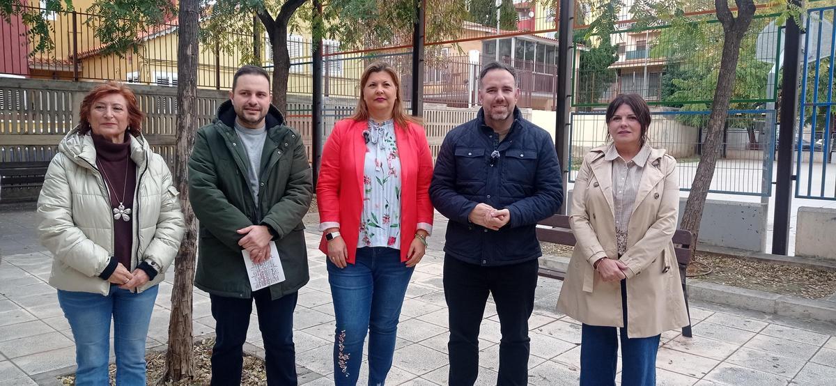 Lainez, López, Puerta, Simó y Rivera, este miércoles tras la comparecencia pública.