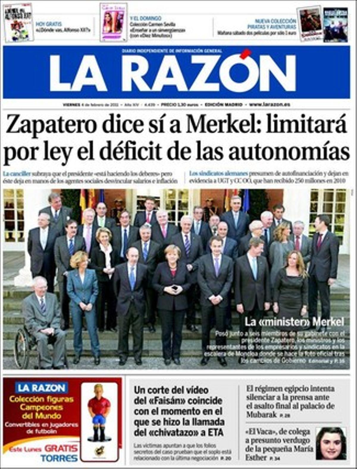 ’La Razón’ explica que hi ha forats negres a les cintes de vídeo gravades els dies dels fets del 2006 al bar Faisán d’Irun, on suposadament es cobrava i negociava l’impost revolucionari d’ETA, i que l’acusació de les victimas en el cas intenta conèixer uns folis encara secrets del sumari que podrien ser les actes etarres de l’última negociació del Govern amb ETA.