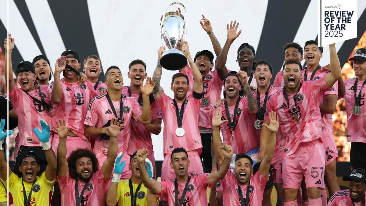 Inter Miami celebrando su título
