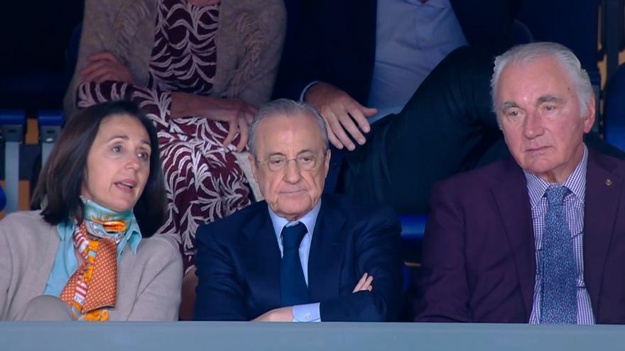 Florentino asistió a ver el Real Madrid de baloncesto