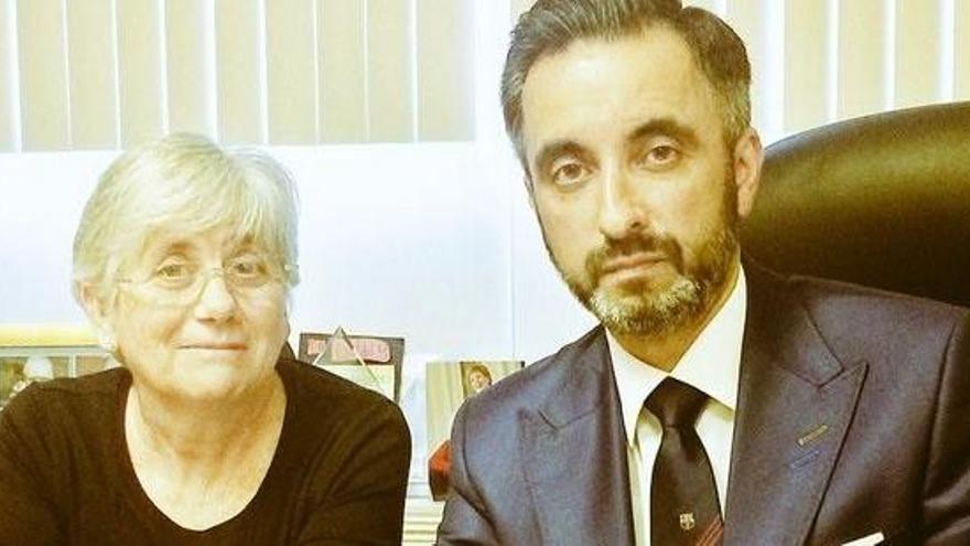 La exconsellera Clara Ponsatí y el abogado Aamer Anwar.