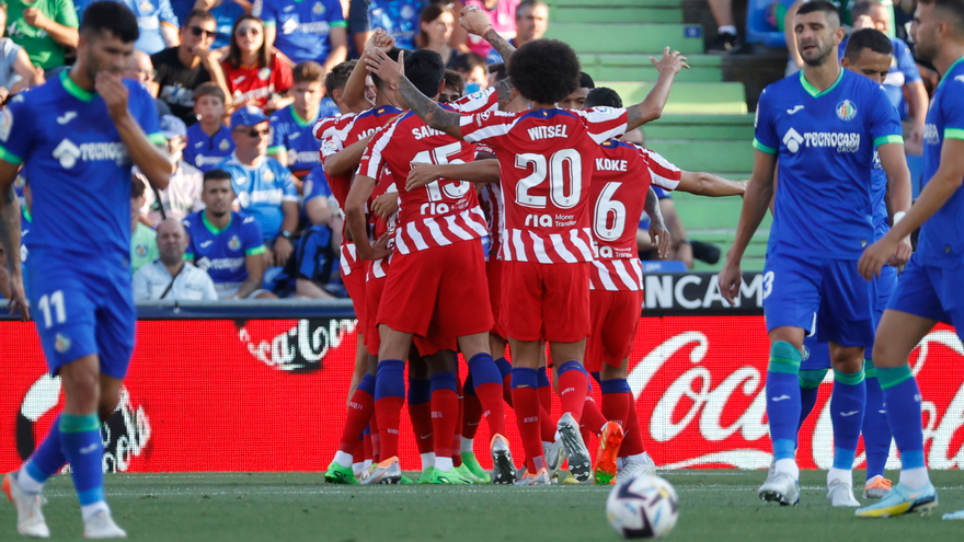 Resumen, goles y highlights del Getafe 0-3 Atlético de Madrid de la jornada 1 de la Liga Santander