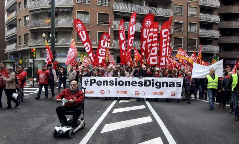 Protesta de jubilados en Zaragoza