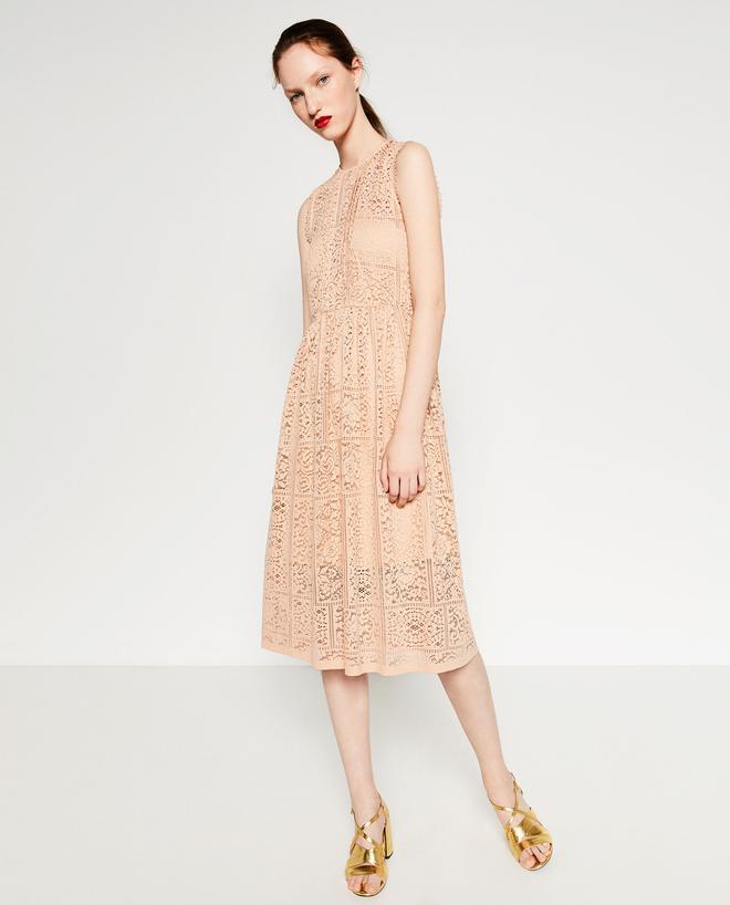 Vestido guipur, Zara