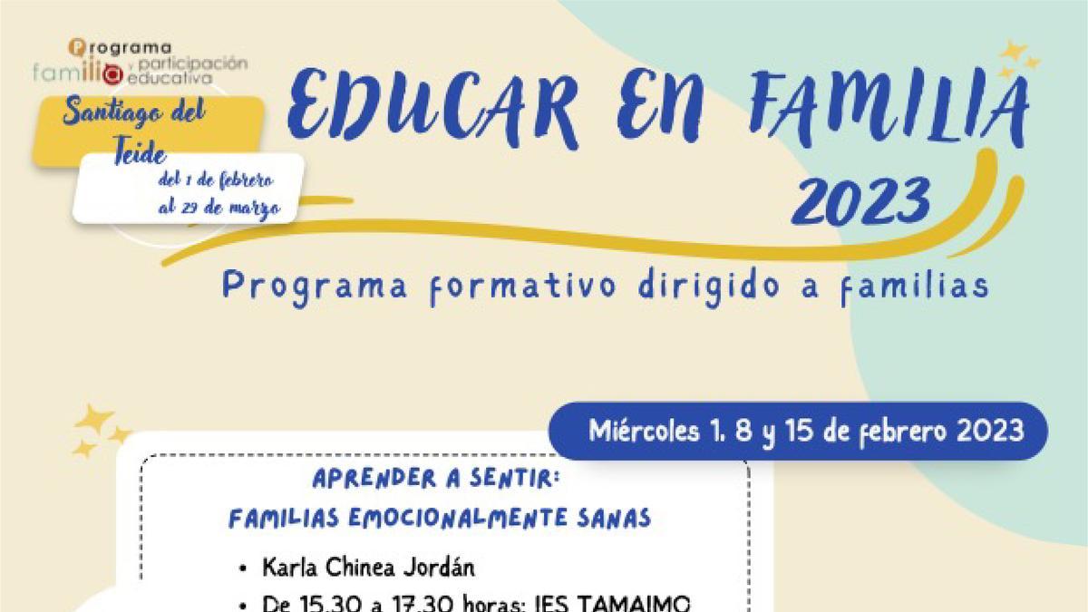 Santiago del Teide acoge una nueva edición del programa formativo para familias “Educar en Familia 2023”