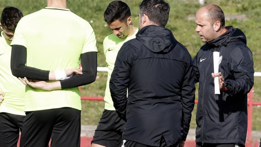 José Alberto, durante el entrenamiento.