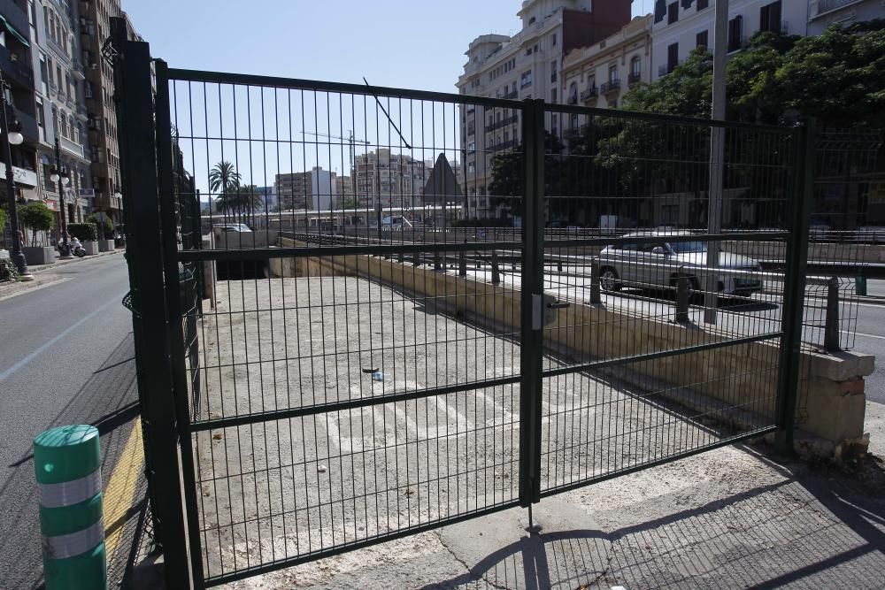 Obras paralizadas de la línea T-2 del metro en València