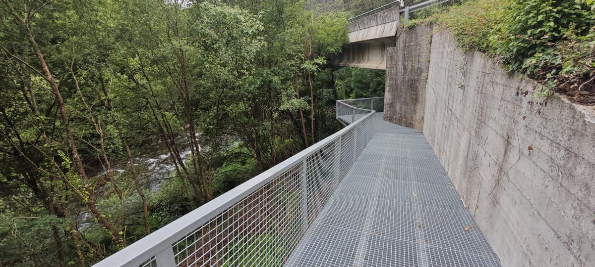 La nueva pasarela de San Tirso de Abres.