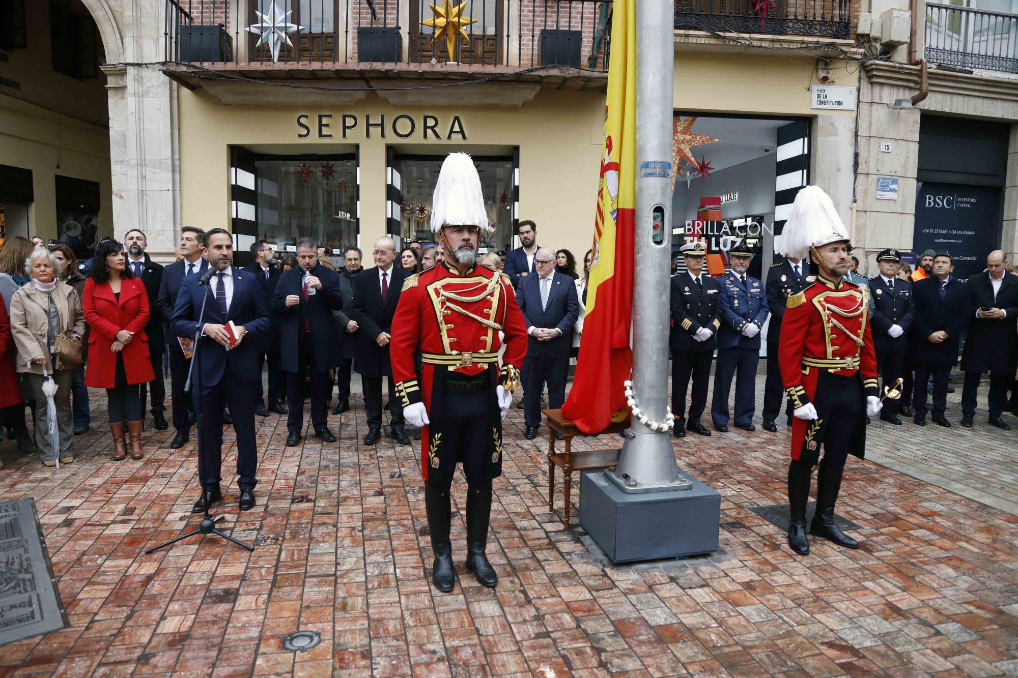 Málaga rinde homenaje a la Constitución Española en su 45 aniversario