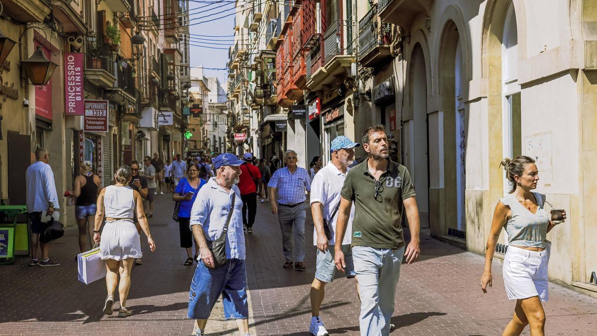 Die Einkaufsstraße Carrer Sindicat in Palma.