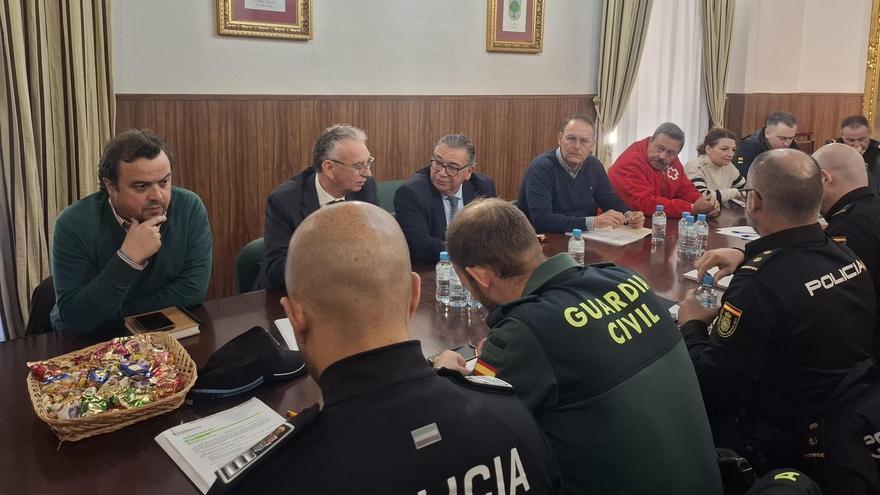 Junta de Seguridad celebrada en el ayuntamiento de Almendralejo.