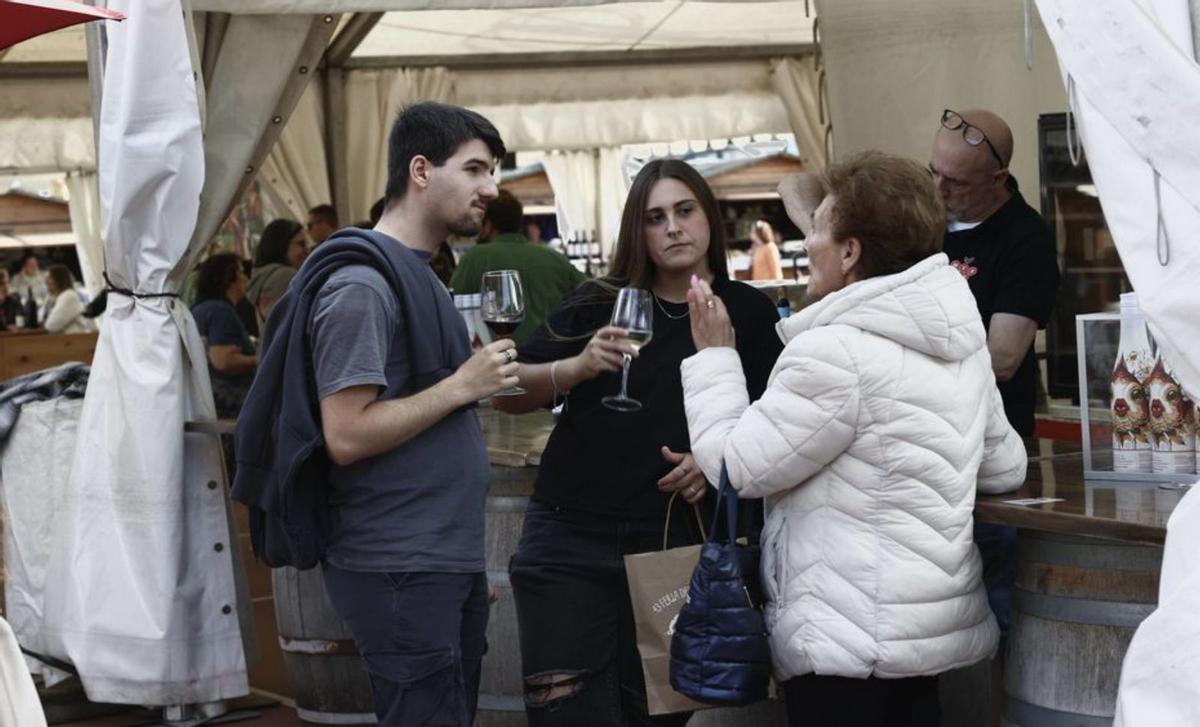 Ambiente en la feria, ayer por la tarde.