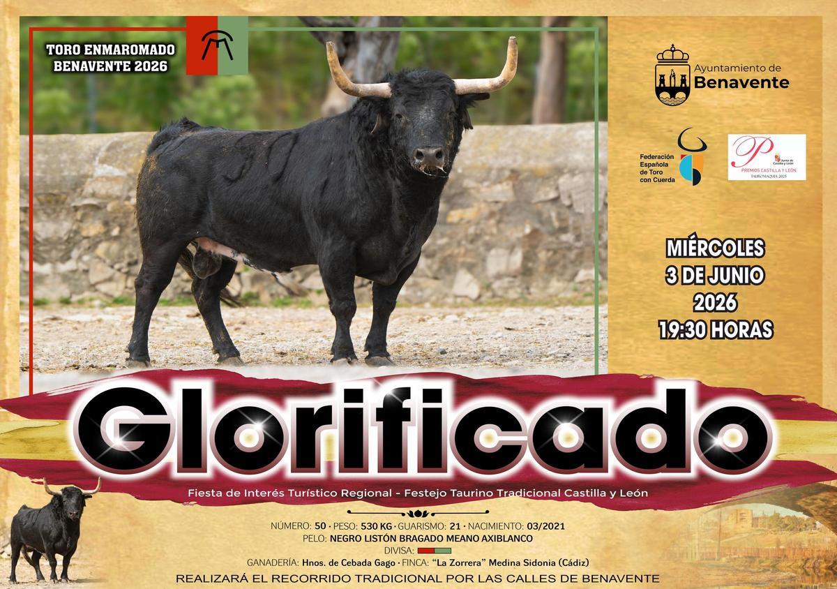 Cartel del Toro Enmaromado de Benavente 2026.
