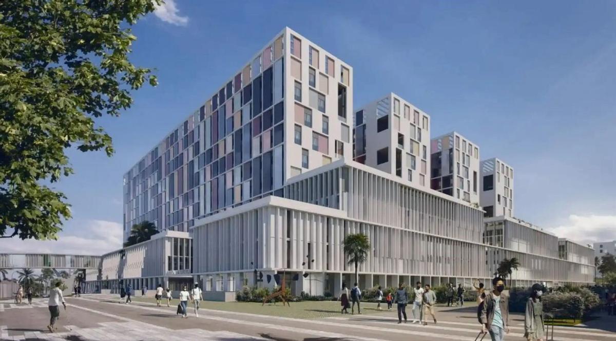 Infografía del futuro tercer hospital de Málaga