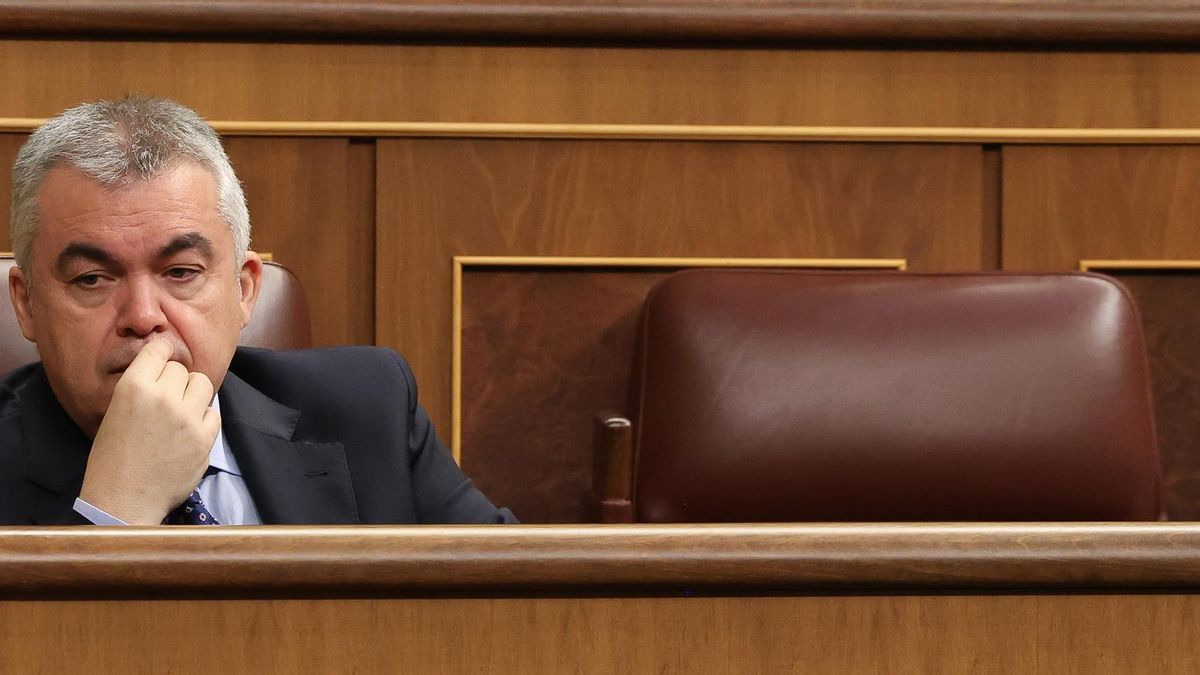 El ex secretario de Estado de Organización, Santos Cerdán, durante una sesión plenaria, a 28 de mayo de 2025, en Madrid (España).