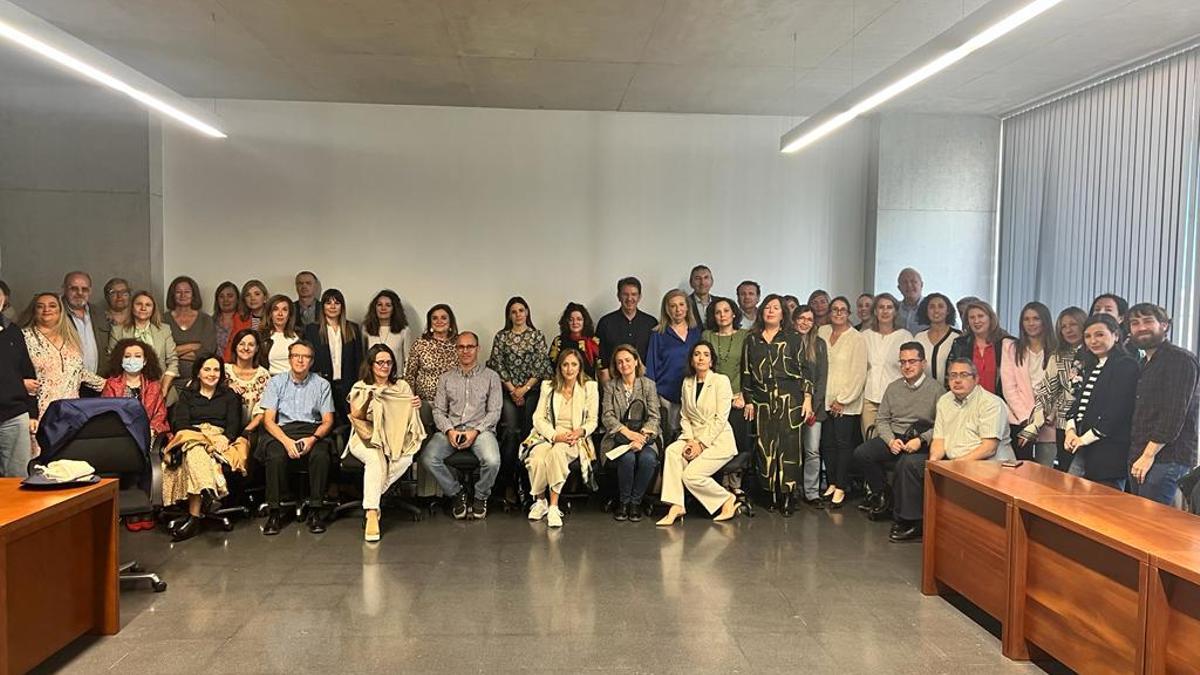 Asamblea de secretarios judiciales de la Región, este lunes en la Ciudad de la Justicia de Murcia.
