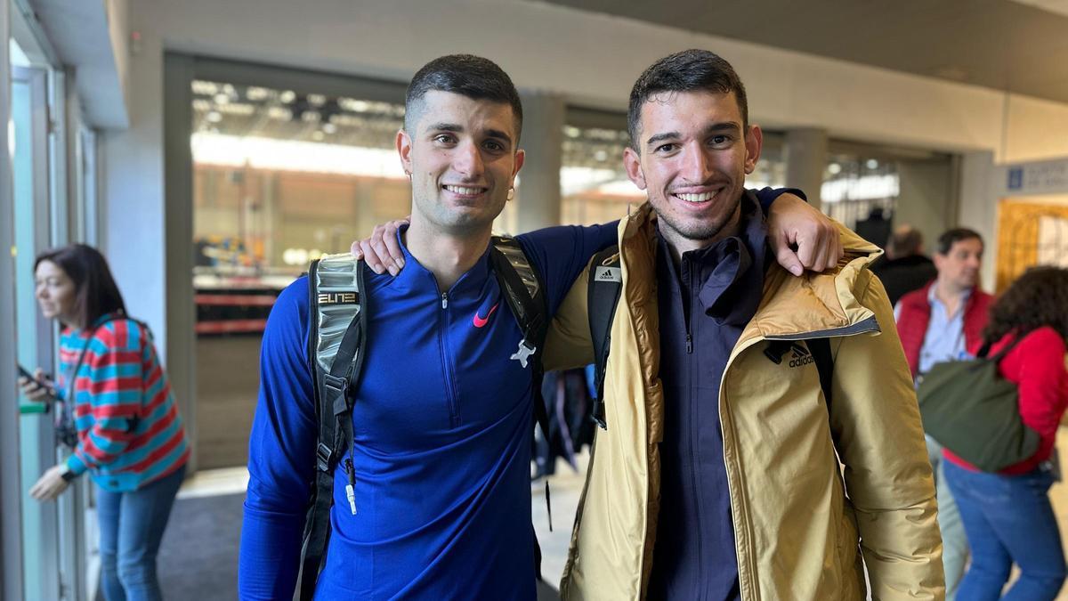 Asier Martínez y Quique Llopis tras la final del Nacional de Ourense del pasado domingo