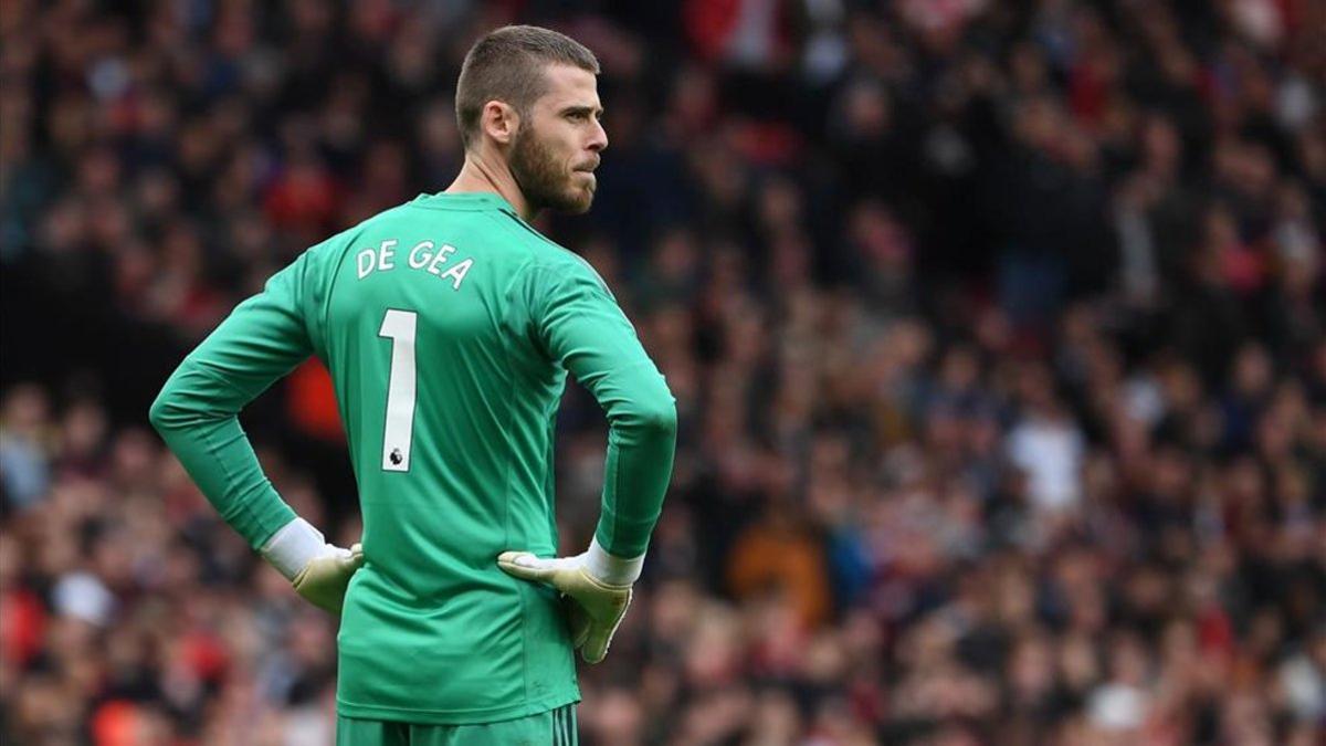 De Gea durante el partido entre el United y el Chelsea en la Premier League