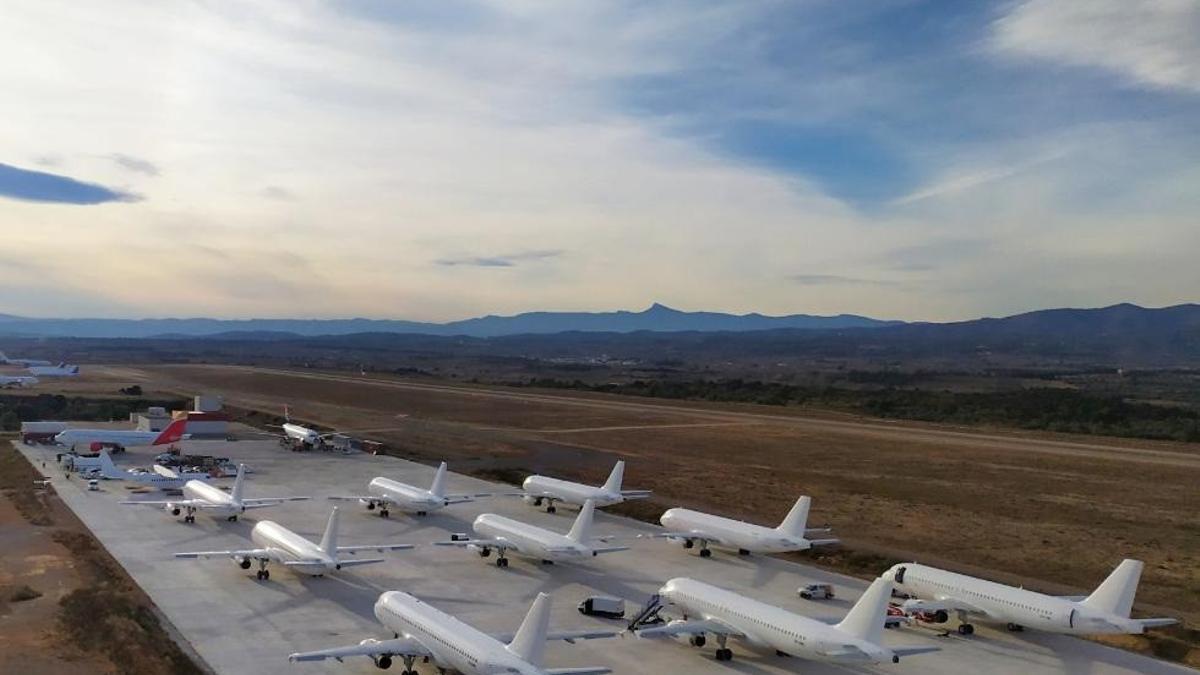 El aeropuerto de Castelló refuerza la actividad de mantenimiento de aeronaves durante la temporada de invierno