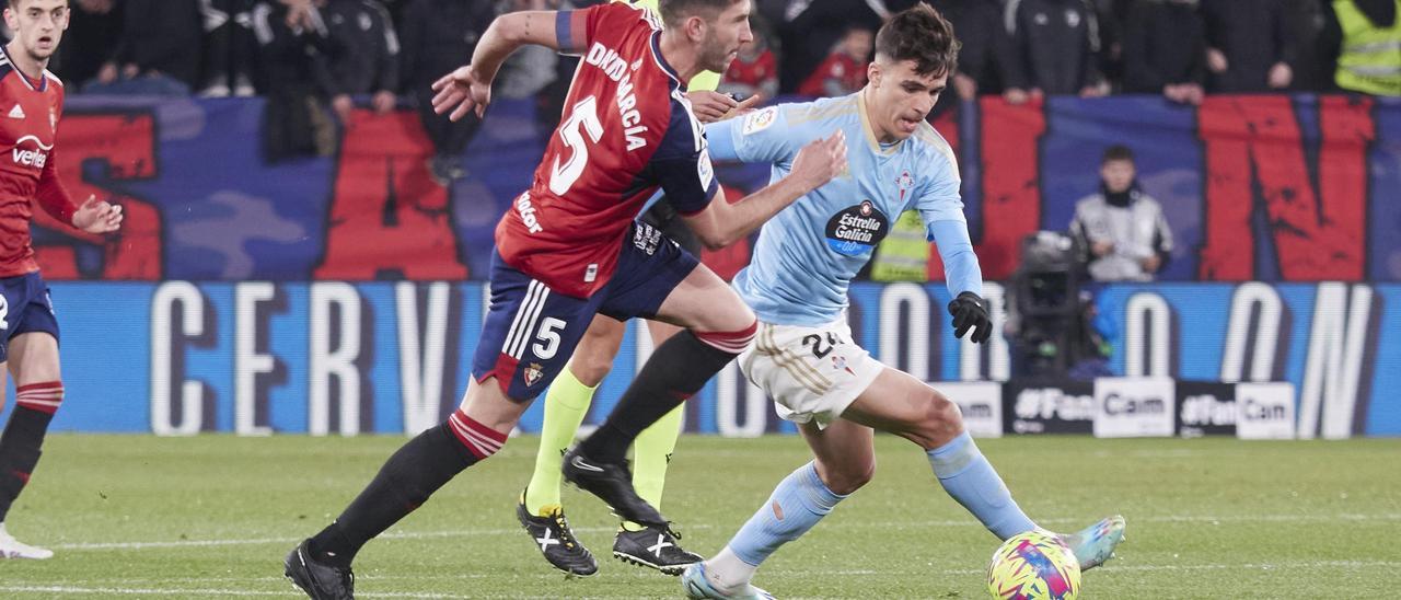 Gabri Veiga, durante el partido ante el Osasuna.