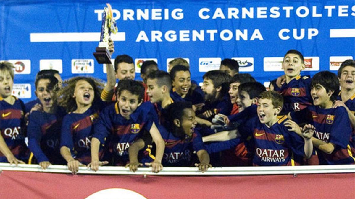 Los jóvenes barcelonistas celebraron un nuevo título