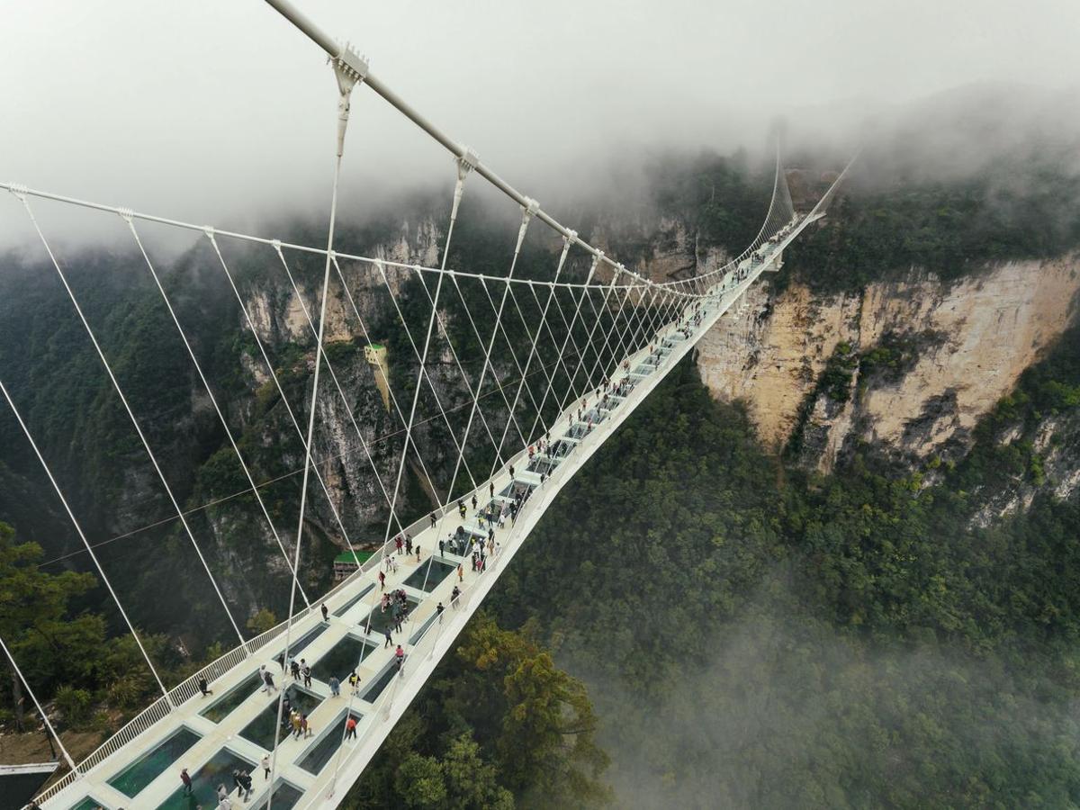 Puentes chinos - Puente de cristal de Zhangjiajie