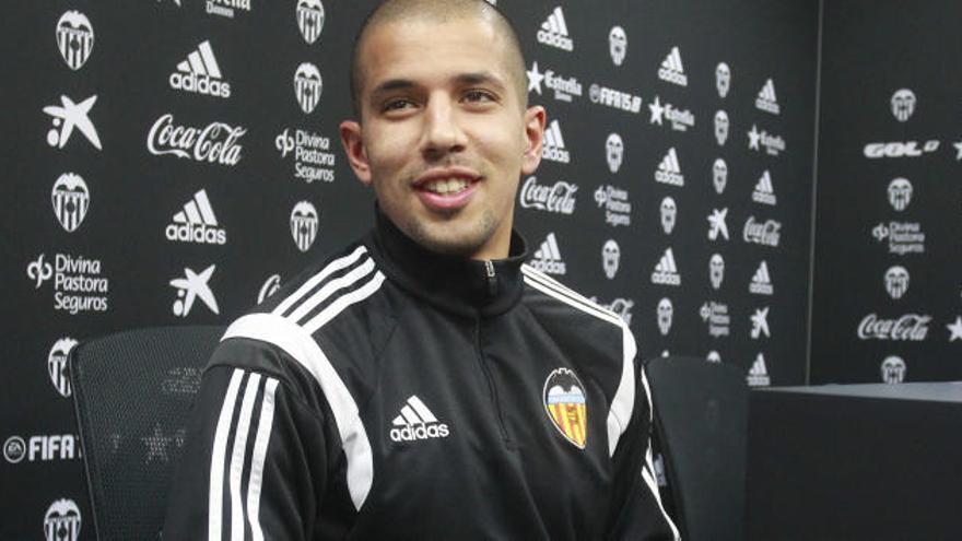 Sofiane Feghouli, en rueda de prensa