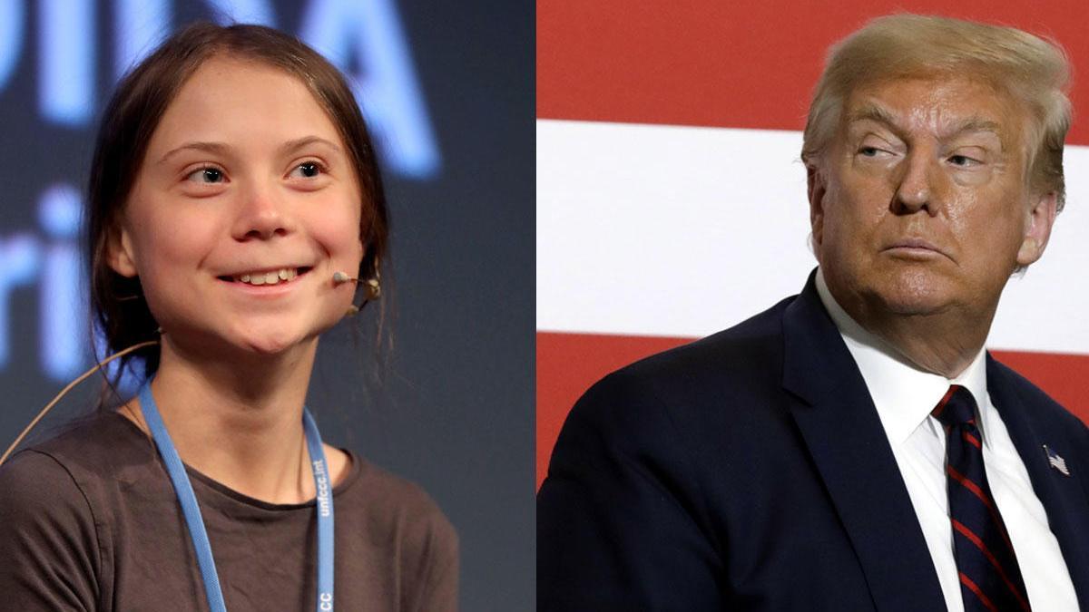 Greta Thunberg y Donald Trump.