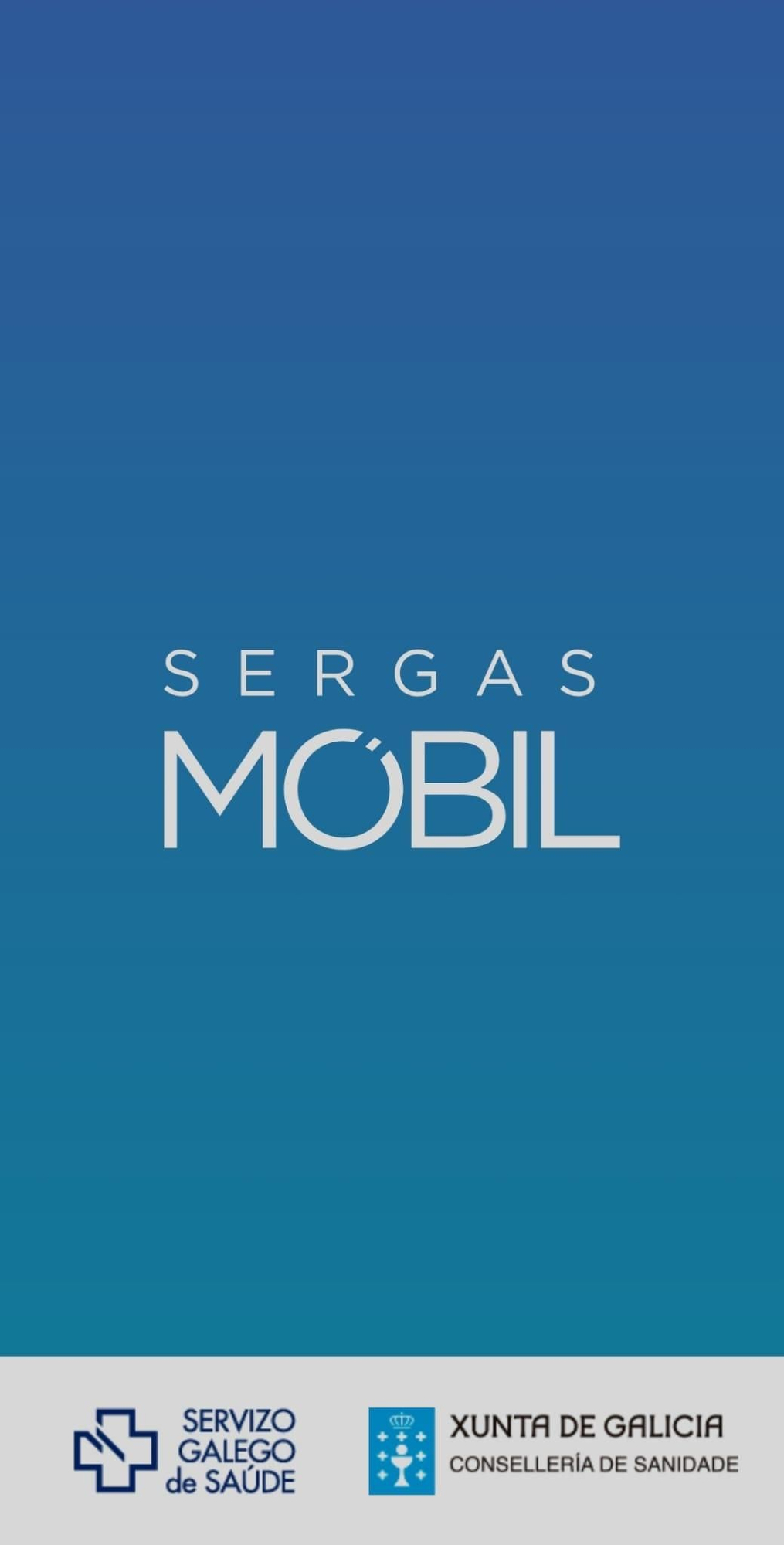 Portada de la aplicación Mobil Sergas para obtener el certificado.