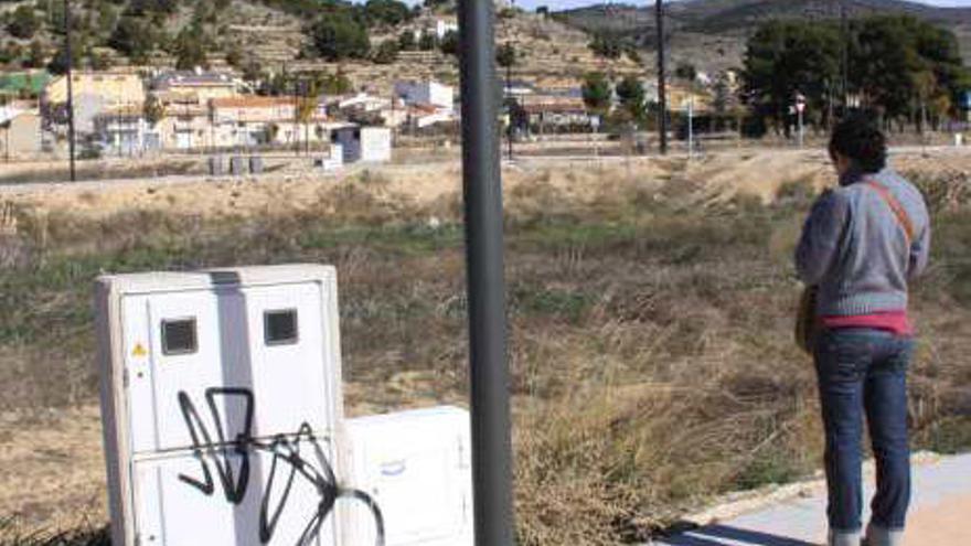 Imagen de la instalación eléctrica en la zona urbanizada de l&#039;Alamí.