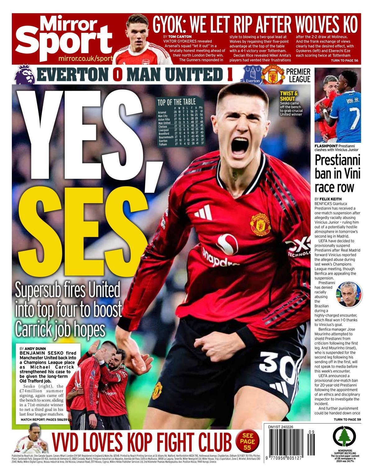 Estas son las portadas de la prensa deportiva de hoy