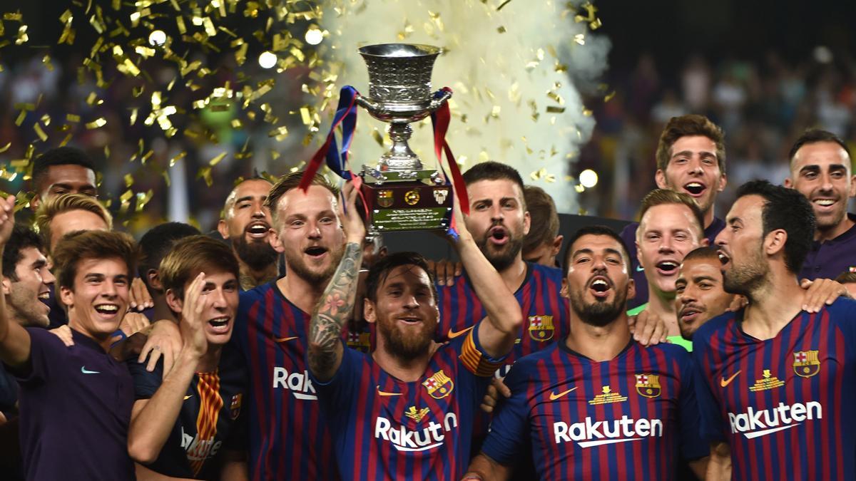 Messi levantó la última Supercopa de España en Tánger en 2018