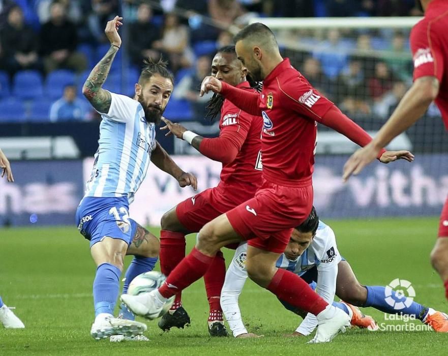 Partido del Málaga CF - Fuenlabrada en La Rosaleda.