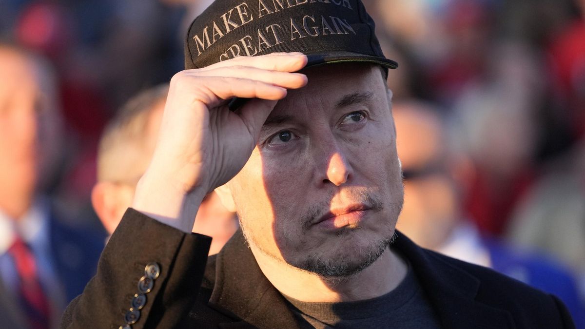 El magnate sudafricano Elon Musk, durante un mitin de Donald Trump el pasado 5 de octubre.