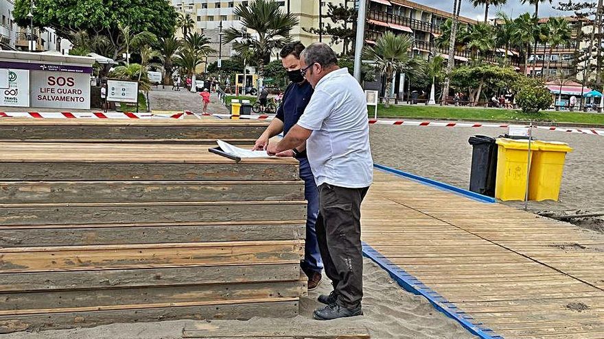 Los Cristianos beach will have a large shaded area this week
